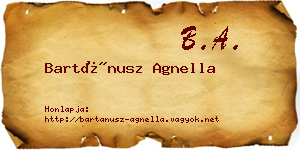 Bartánusz Agnella névjegykártya